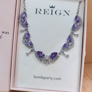 Reign Purple and Silver Necklace